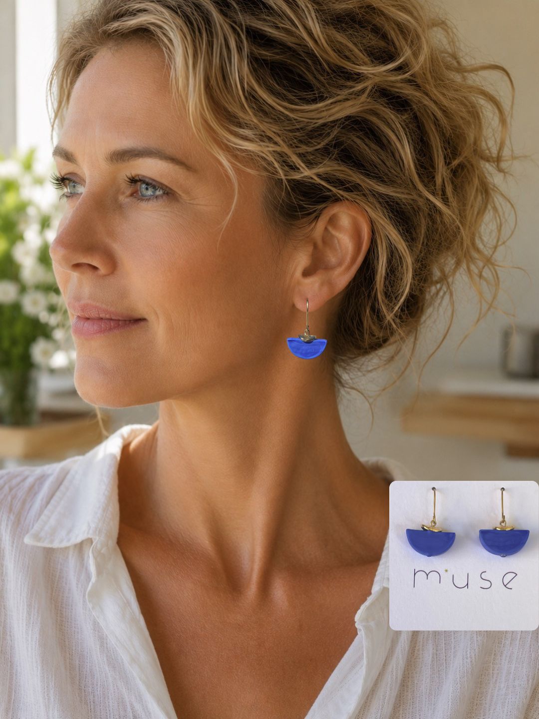 NAUSICAA - Boucles d'oreilles (version dorée)