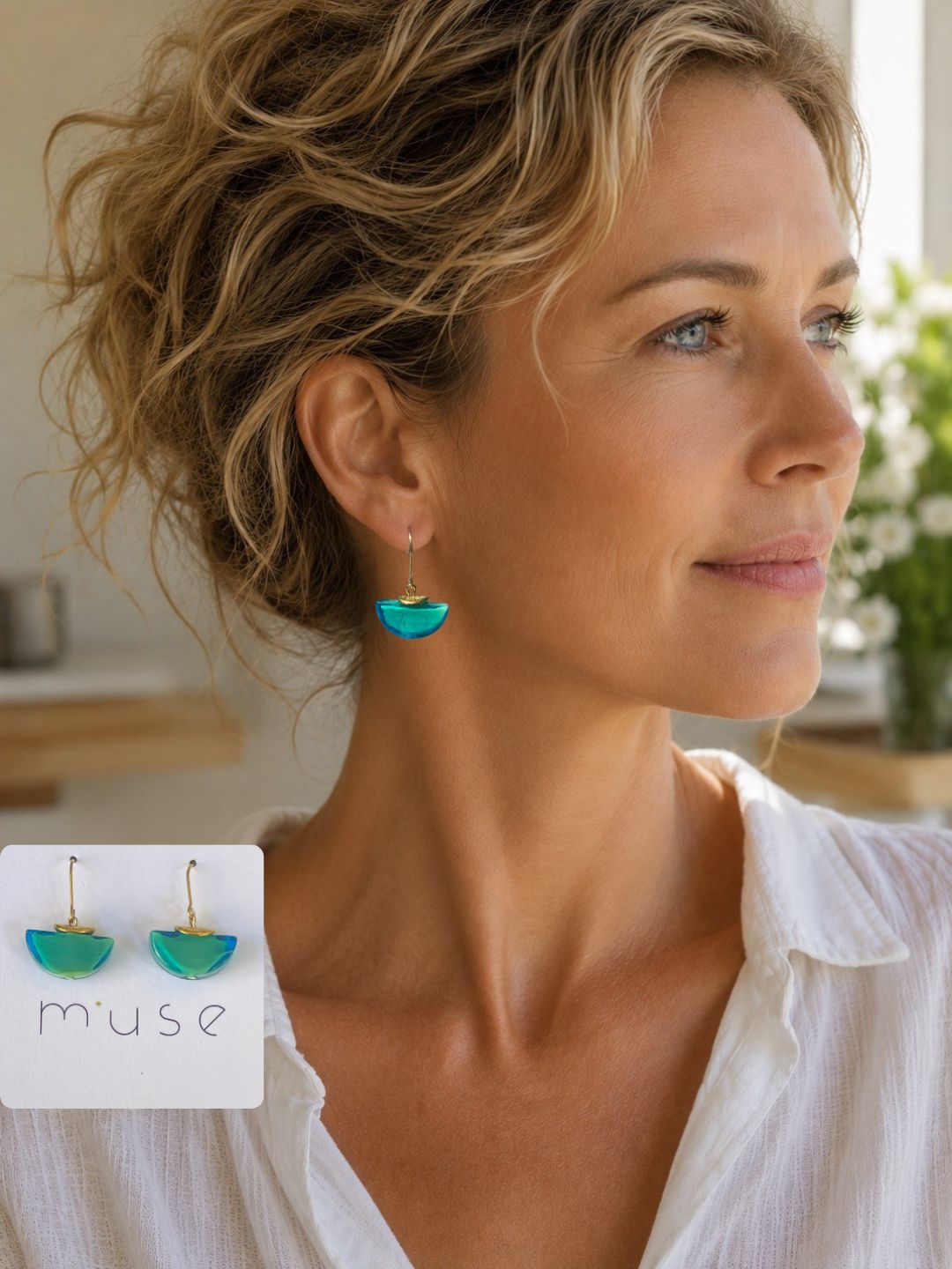 NAUSICAA - Boucles d'oreilles (version dorée)