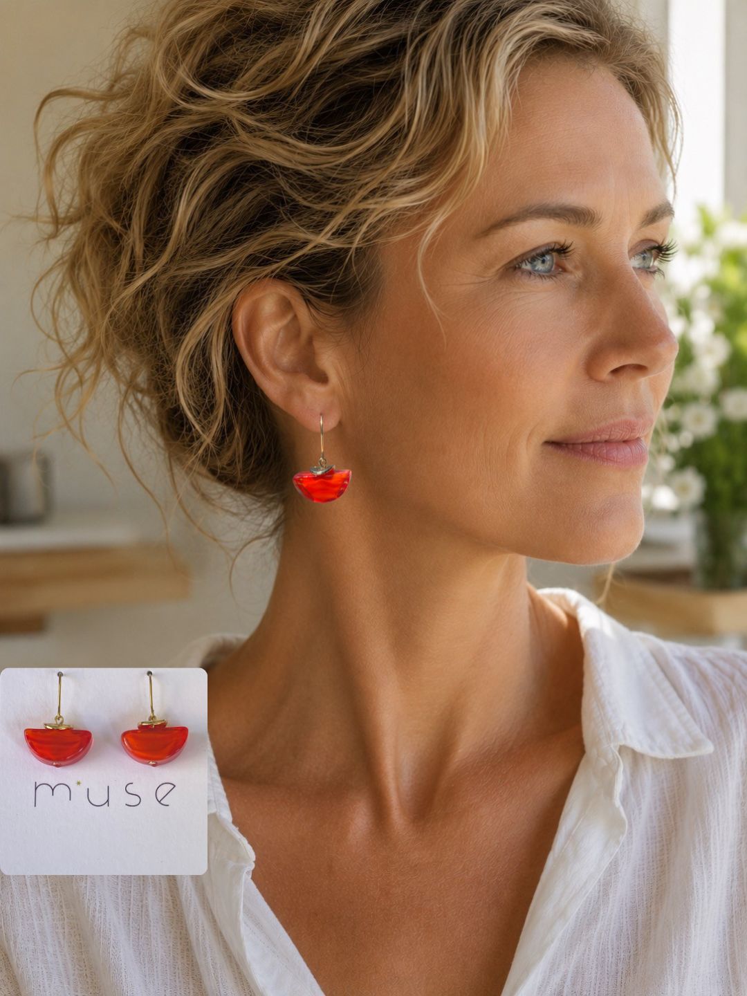 NAUSICAA - Boucles d'oreilles (version dorée)
